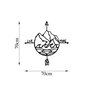 Wallity Live More - 448 Escultura de Pared de Metal Negro